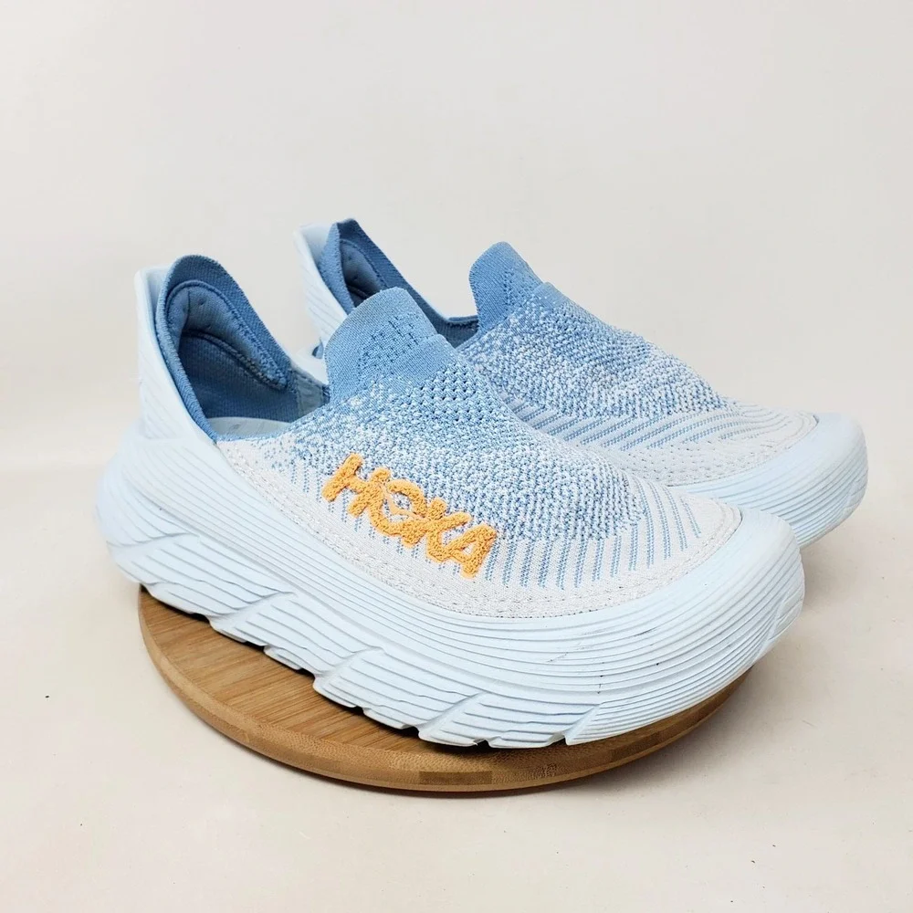 Hoka One One Restore TC Shoes Womens 8 Blue Slip On Comfort Athletic Sneaker